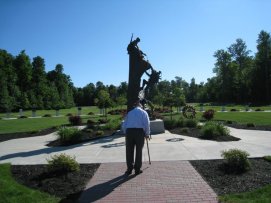 Dad at 10th Mountain Division Memorial at Ft. Drum